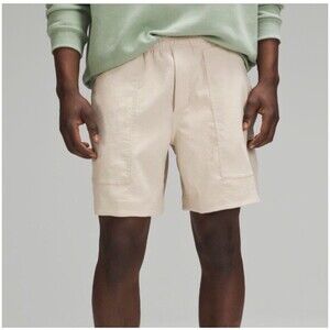 Lululemon Men's Relaxed-Fit Pull-On Short 7" Light Woven Mojave Tan Medium